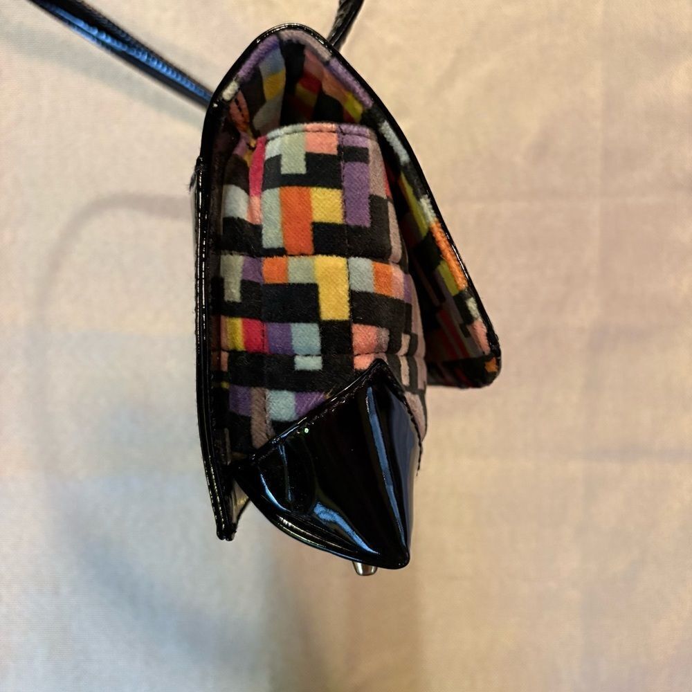 CHANEL Multicolor Mademoiselle Velvet Shoulder Bag, Patent Trim & CC Turn-Lock - Picture 11 of 16